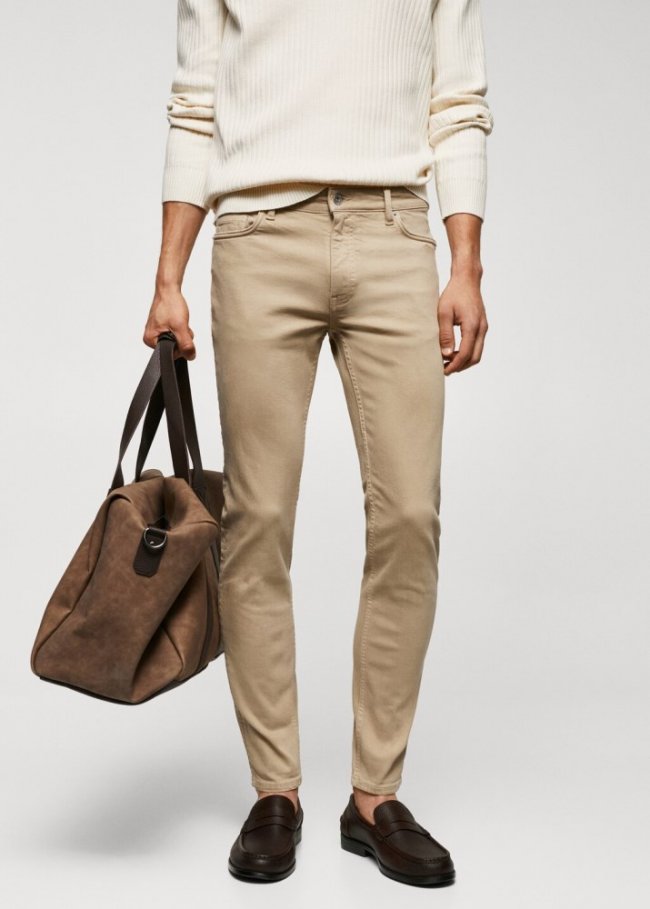 Mango Jeans Billy skinny color - Beige