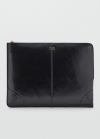 Mango Funda portátil detalle costuras - Negro