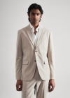 Mango Americana traje slim fit tejido comfort stretch - Beige