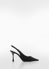 Mango Zapato punta destalonado - Negro