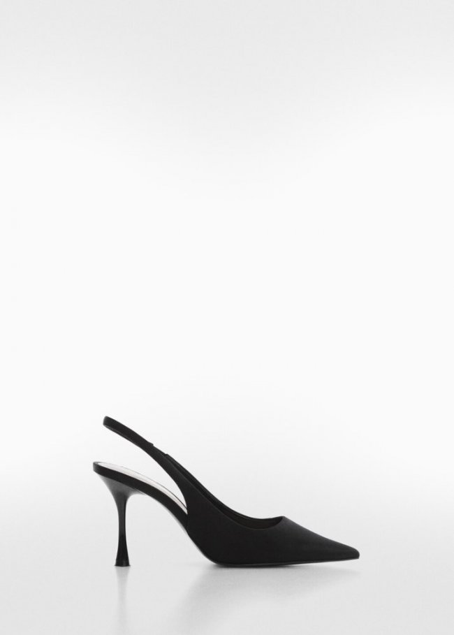 Mango Zapato punta destalonado - Negro