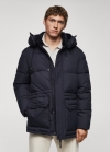 Mango Parka acolchada water repellent - Azul tinta