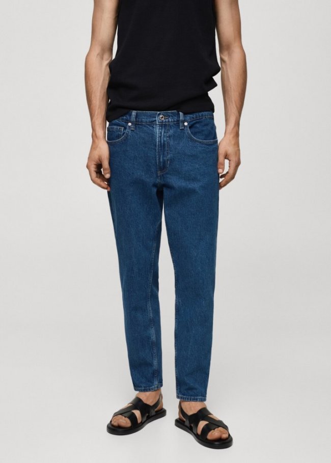 Mango Jeans tapered-fit - Azul oscuro