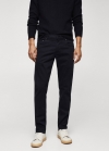Mango Pantalón slim fit algodón elástico - Azul marino