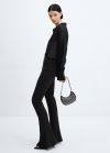 Mango Bolso hombro tachuelas - Negro