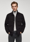 Mango Sobrecamisa algodón elástico bolsillos - Negro