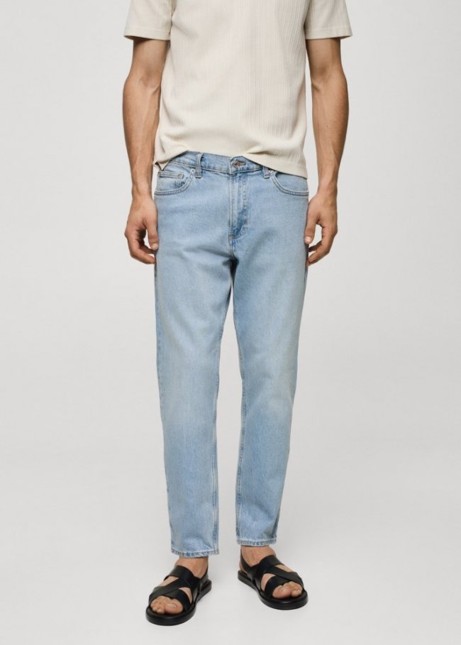 Mango Jeans tapered-fit - Azul claro