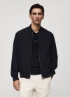 Mango Chaqueta bomber tejido comfort stretch - Azul marino oscuro