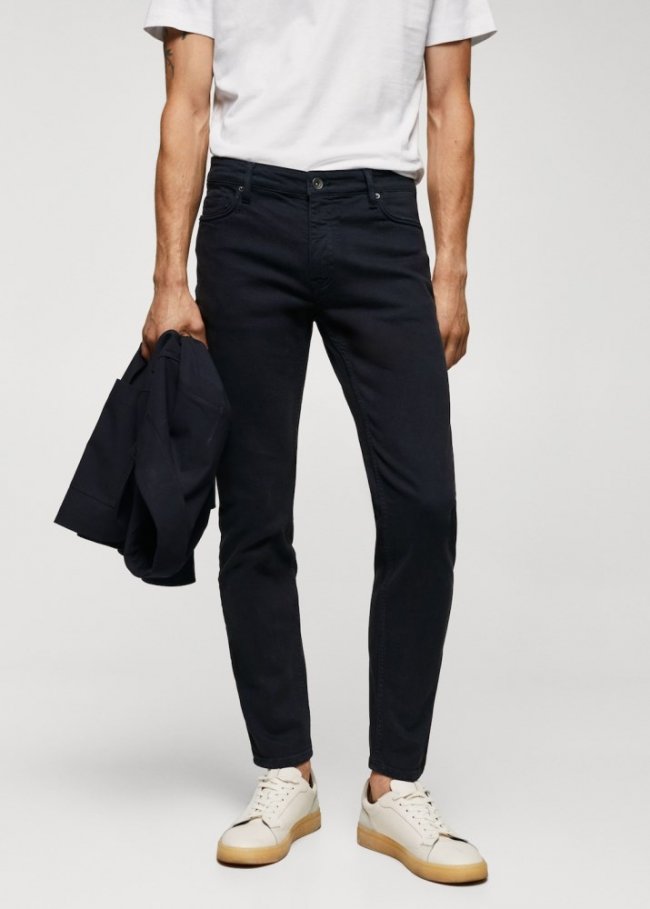 Mango Jeans Billy skinny color - Azul marino