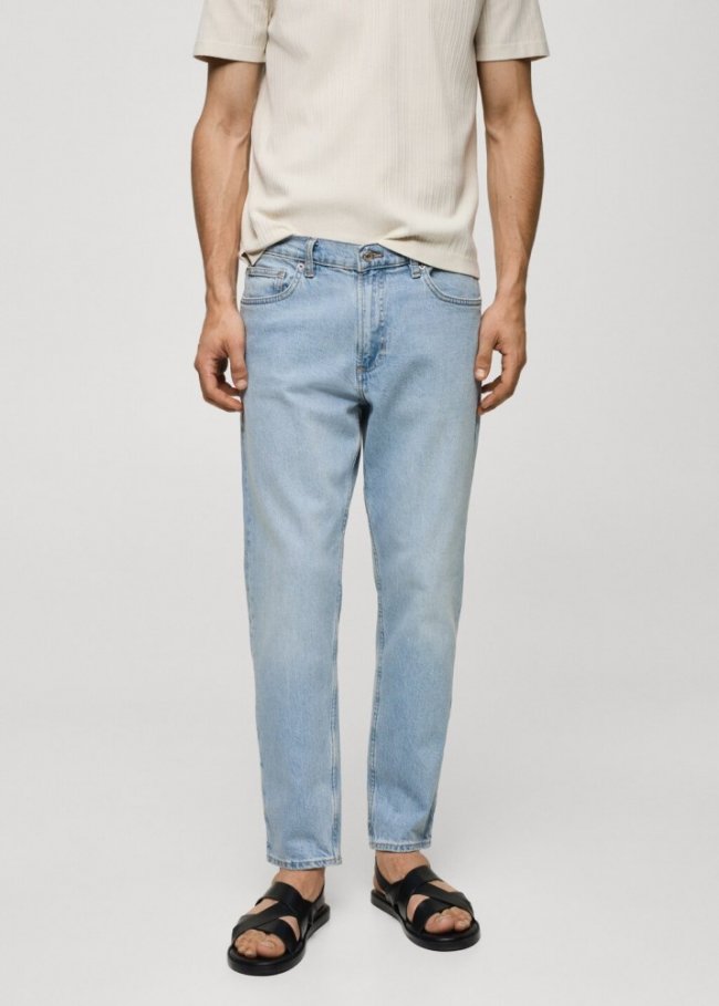 Mango Jeans tapered-fit - Azul claro