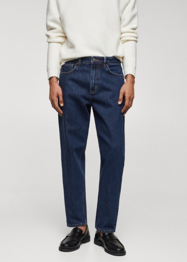Mango Jeans tapered-fit - Azul oscuro