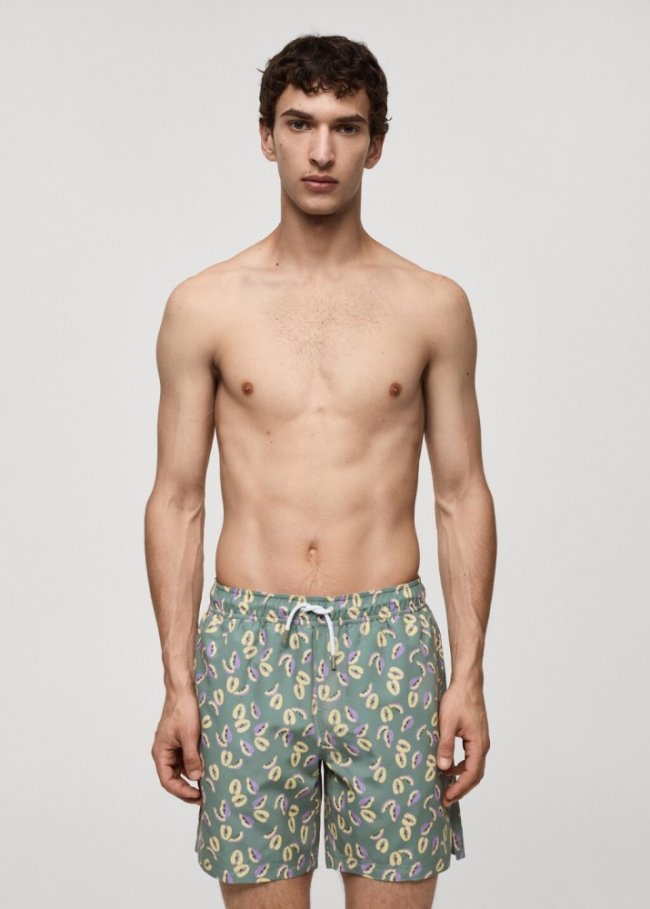 Mango Bañador estampado papaya - Khaki