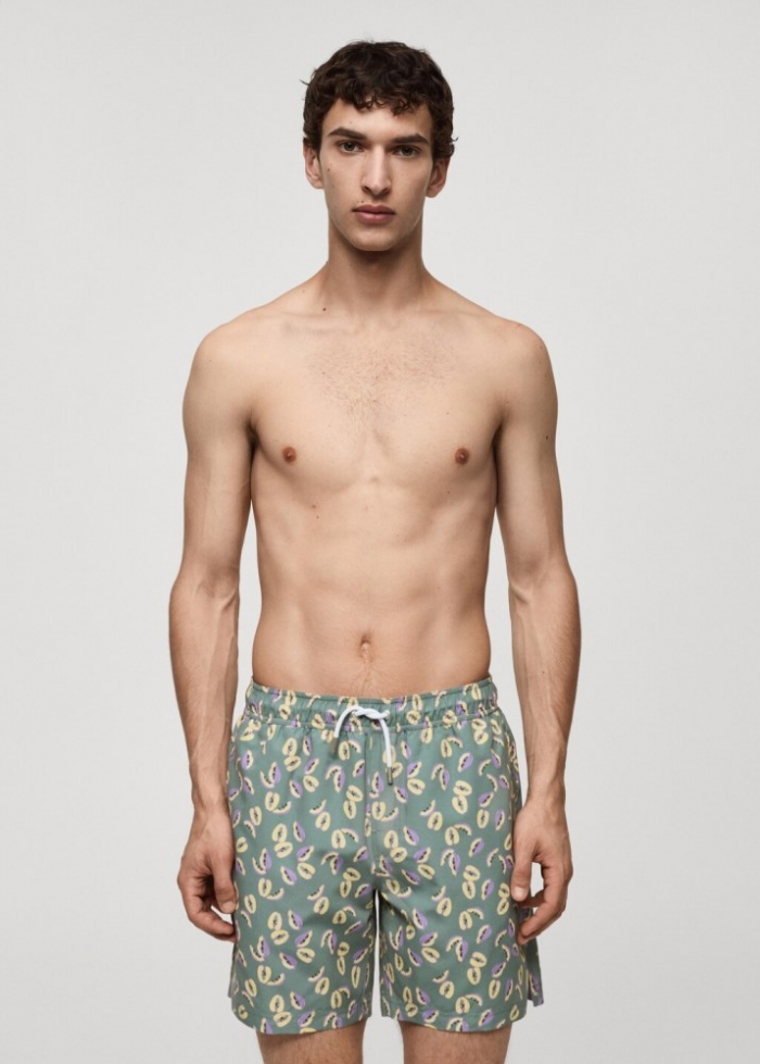 Mango Bañador estampado papaya - Khaki