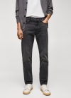 Mango Jeans Bob straight fit - Denim negro