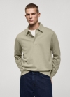 Mango Sudadera polo 100% algodón - Khaki