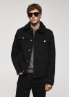 Mango Chaqueta denim borreguito - Denim negro