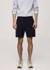 Mango Bermudas regular fit cordón - Azul marino oscuro
