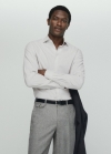 Mango Camisa 100% algodón estructura - Gris