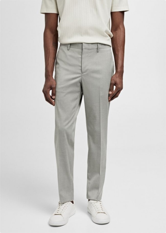 Mango Pantalón traje París super slim fit - Verde