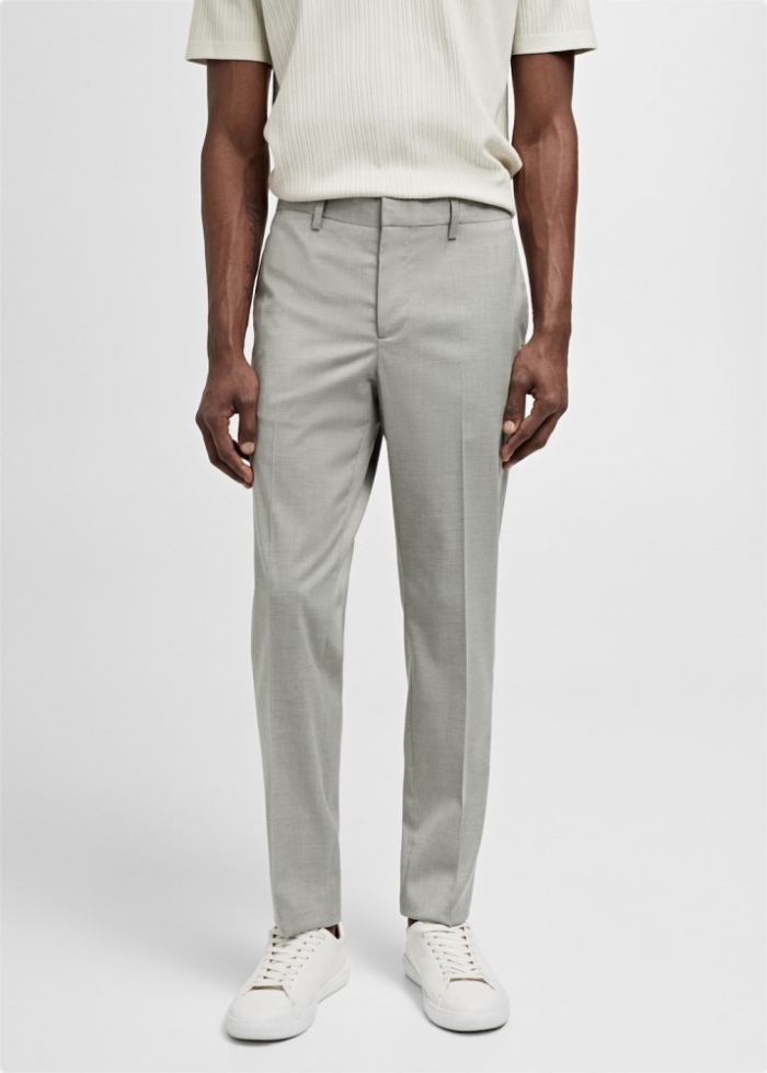 Mango Pantalón traje París super slim fit - Verde