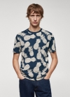 Mango Camisa 100% algodón estampado piñas - Azul marino oscuro