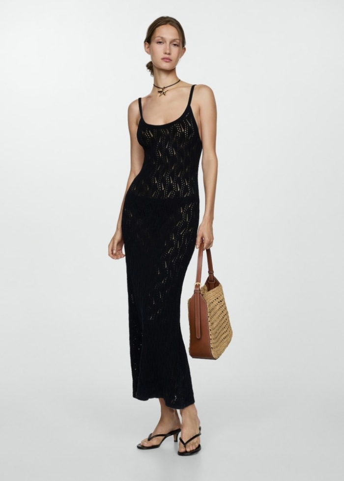 Mango Bolso saco fibra natural - Cuero