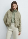 Mango Chaqueta bomber acolchada - Khaki