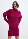 Mango Jersey punto cuello alto - Morado