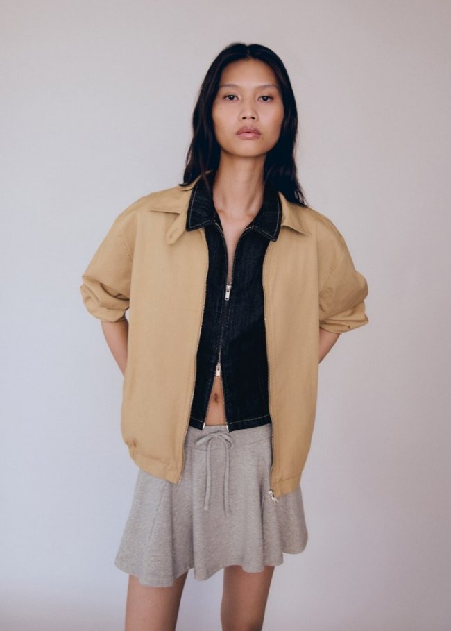 Mango Chaqueta bomber oversize - Marrón medio
