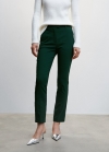 Mango Pantalón skinny crop - Verde