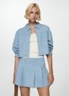 Mango Sobrecamisa vaquera bolsillo - Azul claro