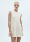 Mango Vestido corto textura - Blanco roto