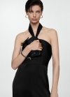 Mango Mono largo halter - Negro