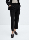 Mango Pantalón recto traje - Negro
