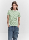 Mango Camiseta 100% algodón - Verde pastel