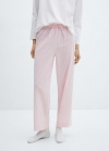 Mango Pijama dos piezas algodón rayas - Rosa