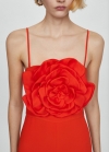 Mango Mono maxi flor - Rojo