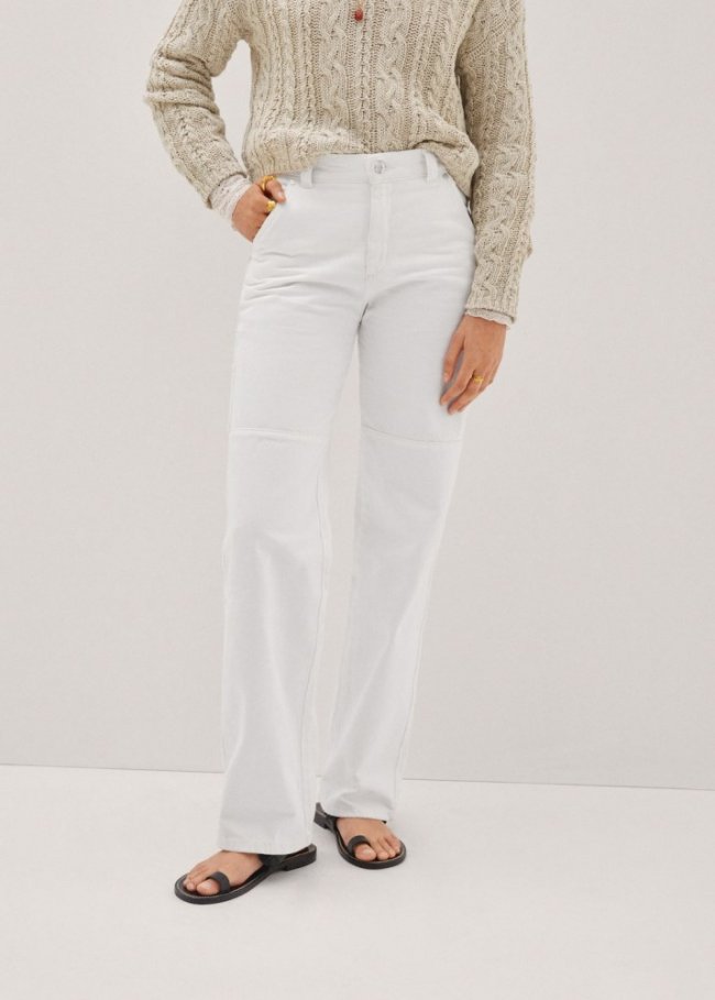 Mango Jeans cargo carpenter - Blanco