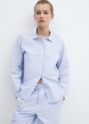 Mango Pijama dos piezas algodón - Azul