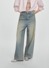 Mango Jeans wideleg loose tiro bajo - Azul oscuro vintage