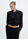 Mango Chaqueta bomber hombreras - Negro