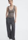 Mango Top seda de mora - Gris medio vigoré