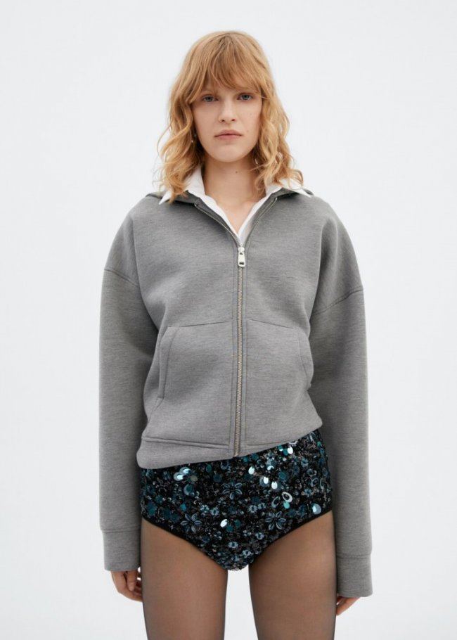 Mango Shorts bordado abalorios - Negro