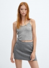 Mango Top tirantes finos - Gris medio vigoré