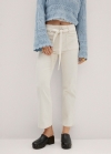 Mango Jeans rectos detalle lazo - Crudo