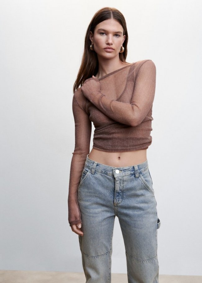 Mango Jeans cargo carpenter - Azul medio vintage