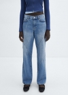 Mango Jeans wideleg costuras decorativas - Azul medio