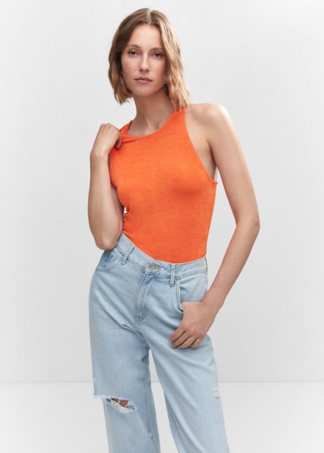 Mango Top tirantes - Naranja