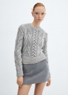 Mango Jersey punto trenzado - Plata
