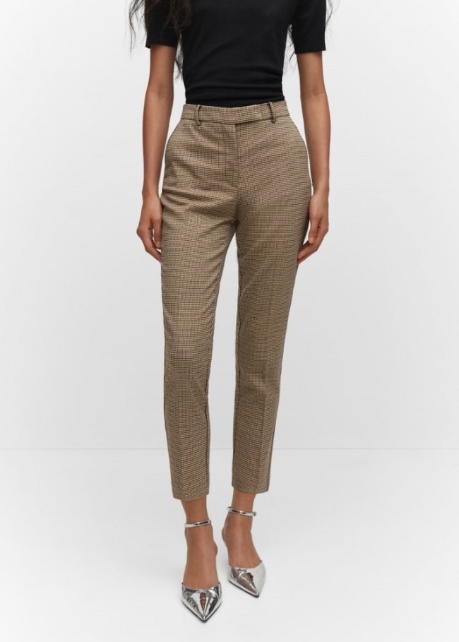 Mango Pantalón skinny tiro medio - Verde